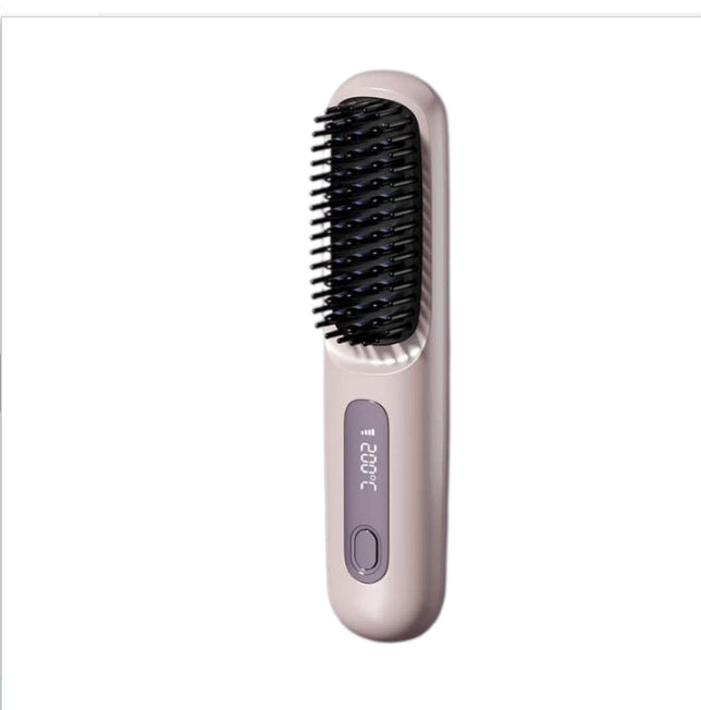 SleekStyle 2-in-1 Wireless Hair Straightener Brush