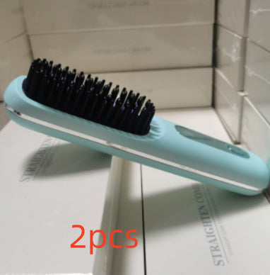 SleekStyle 2-in-1 Wireless Hair Straightener Brush