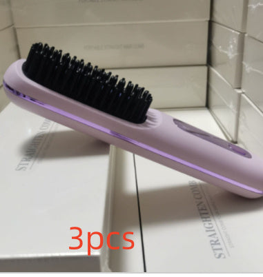 SleekStyle 2-in-1 Wireless Hair Straightener Brush