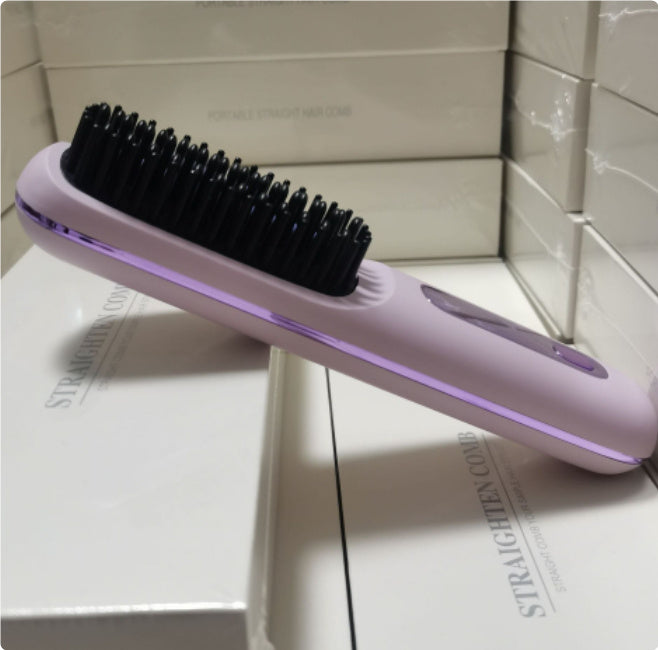 SleekStyle 2-in-1 Wireless Hair Straightener Brush