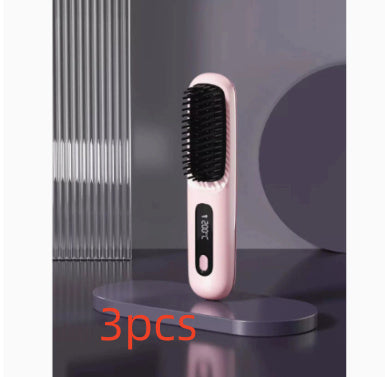 SleekStyle 2-in-1 Wireless Hair Straightener Brush