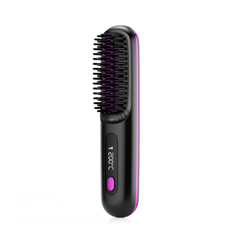 SleekStyle 2-in-1 Wireless Hair Straightener Brush